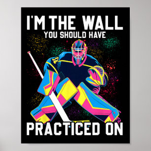 Grappige ijshockey keeper ijshockeyspeler keeper poster