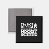 Grappige ijshockey keeper zeggende magneet (Voorkant / Achterkant)