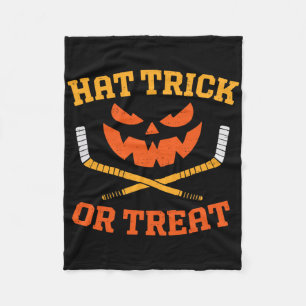Grappige ijshockey pompoen Halloween heren jongens Fleece Deken