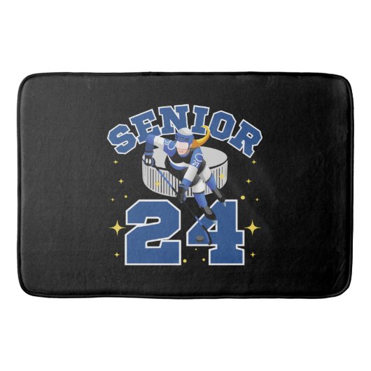 Grappige IJshockey Senior 2024 Badmat (Voorkant)