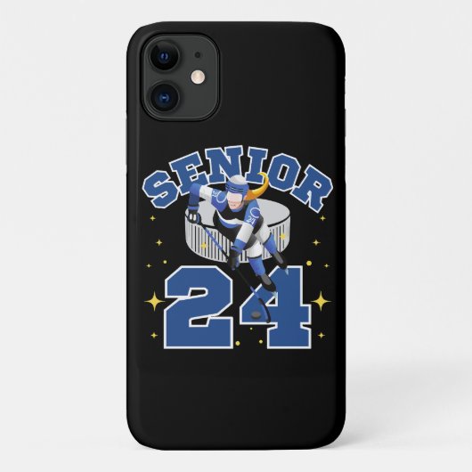 Grappige IJshockey Senior 2024 Case-Mate iPhone Case (Achterkant)