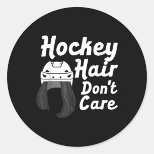 Grappige ijshockey voor vrouwen meisjes veldhockey ronde sticker