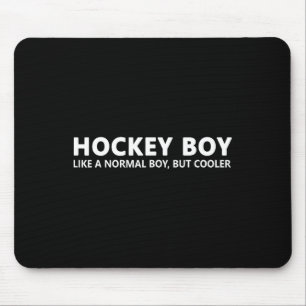 Grappige ijshockeyjongen hockey zoon  muismat
