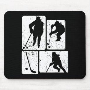 Grappige ijshockeypuckstok wintergame ijshockey muismat