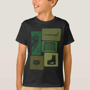 Grappige ijshockeypuckstok wintergame ijshockey t-shirt