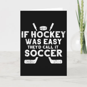Grappige ijshockeyspeler doelman sportcadeau manne kaart