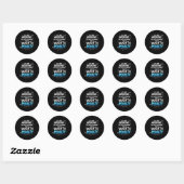 Grappige ijshockeystraf Debyte Ronde Sticker (Vel)