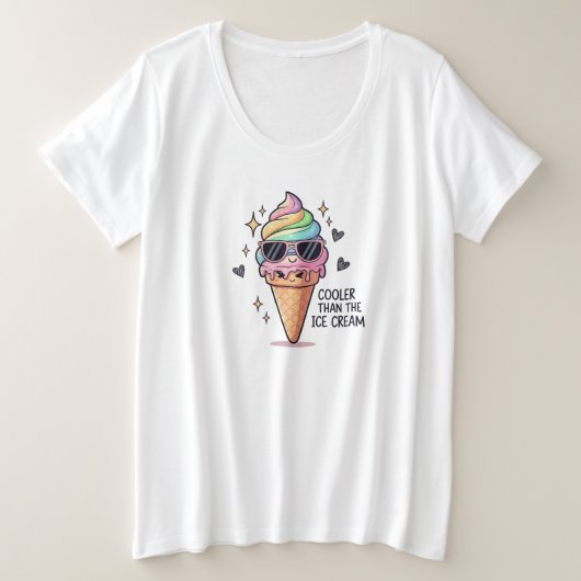 Grappige Ijsjes Puns Grote Maat T-shirt (Design voorkant)