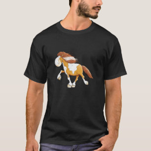 Grappige IJslandse Paard Cartoon Gangbare Paarden T-shirt
