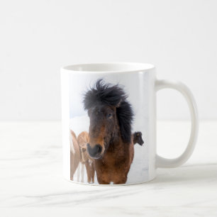 Grappige IJslandse Paardenportret Koffiemok