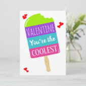 Grappige ijslolly whimsy Valentijnsdag Feestdagenkaart (Staand voorkant)
