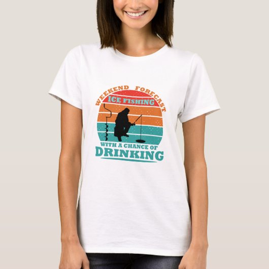 Grappige Ijsvissen T-shirt (Voorkant)