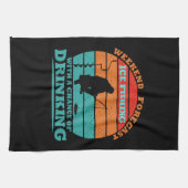 Grappige Ijsvissen Theedoek (Horizontaal)