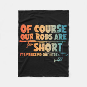 Grappige ijsvissende kunst voor mannen vissen ijs fleece deken