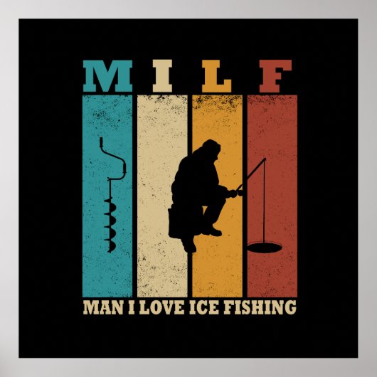 grappige ijsvisserij poster (Voorkant)