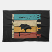 grappige ijsvisserij theedoek (Horizontaal)