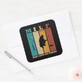 grappige ijsvisserij vierkante sticker (Envelop)