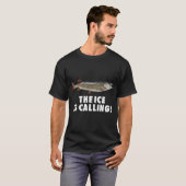 Grappige ijsvissersontwerpen t-shirt (Voorkant volledig)