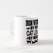 Grappige IJzerbewerker overdag, Kattenliefhebber ' Koffiemok (Voorkant links)