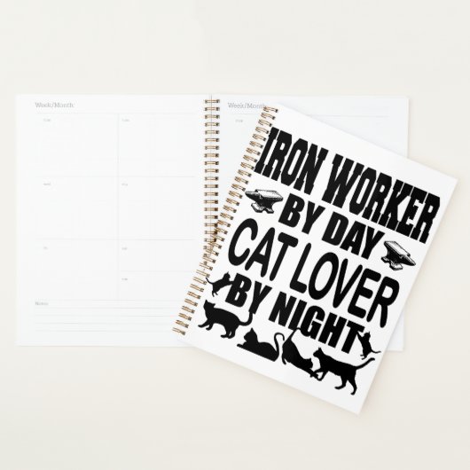 Grappige IJzerbewerker overdag Kattenliefhebber 's Planner (Display)