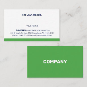 Grappige "Ik ben CEO, Strand" Parodie Aangepast Visitekaartje