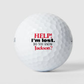 Grappige 'Ik ben verdwaald' gepersonaliseerde golf Golfballen (Voorkant)