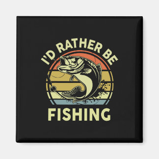 Grappige Ik Gaan Liever Vissen-shirt Mannen Vrouwe Magneet