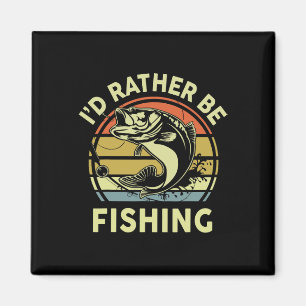 Grappige Ik Gaan Liever Vissen T-shirt Mannen Vrou Magneet