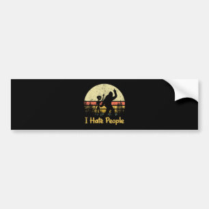 grappige ik haat mensen dames t-shirts bumpersticker
