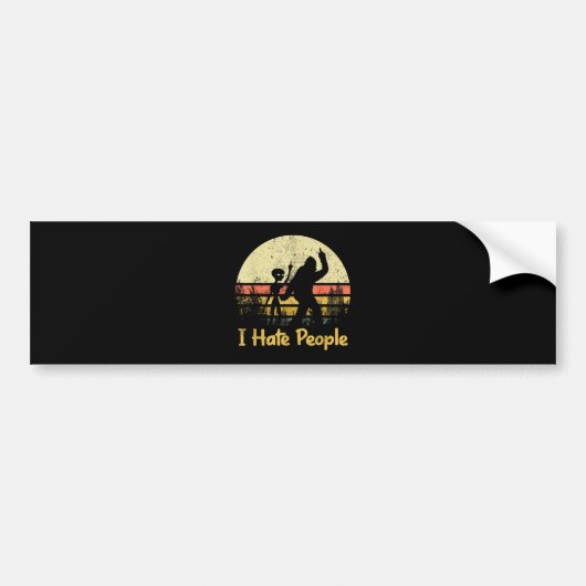 grappige ik haat mensen dames t-shirts bumpersticker (Voorkant)