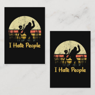 grappige ik haat mensen dames t-shirts notitiekaartje