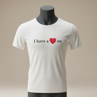 Grappige “Ik Heb een Hart Op” Pun T-shirt