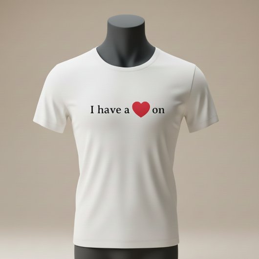 Grappige “Ik Heb een Hart Op” Pun T-shirt