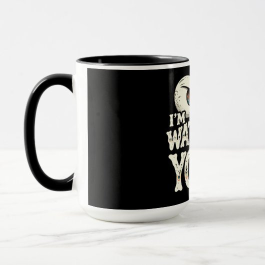 Grappige "IK HOU JE IN DE GATEN" Retro Ogen Koffie Mok (Links)
