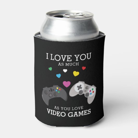 Grappige 'Ik hou van je' videogames | Persoonlijk Blikjeskoeler (Blikje Voorkant)