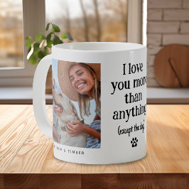 Grappige 'Ik hou van jou' Hond Liefhebber 2 Foto Koffiemok