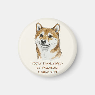 Grappige "Ik kies Jou" Shiba Inu Valentijnsdag Kun Magneet