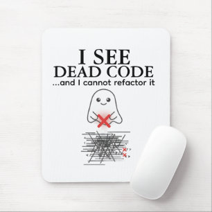 Grappige 'Ik Zie Dode Code' Programmeur Muismat