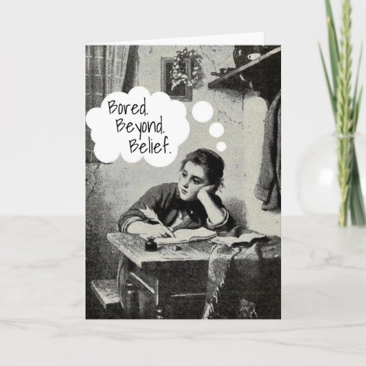 Grappige illustratie Ik mis je Kaart (Voorkant)