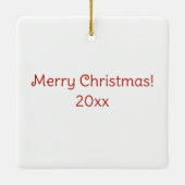 Grappige illustratie Sinterklaas met geschenken Keramisch Ornament (Achterkant)