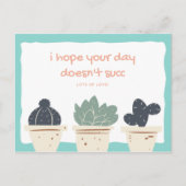 Grappige Illustratie Succulent Briefkaart (Voorkant)
