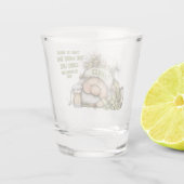 Grappige Illustratie van een Bewusteloze Kabouter Shot Glas (Achterkant)