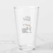 Grappige illustratie van een stapel Schattige katt Glas (Achterkant)