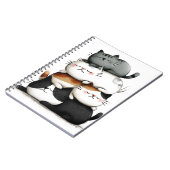 Grappige illustratie van een stapel Schattige katt Notitieboek (Linkerzijde)