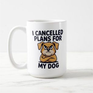 Grappige Illustratie van Hond Liefhebber Citaat Koffiemok