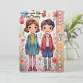 Grappige illustratie van Moederdag voor kinderen (Staand voorkant)