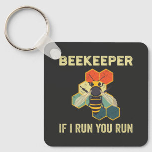 Grappige imker bijenhoningraat bijenteelt sleutelhanger