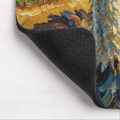 Grappige Impasto Struisvogel op een Ranch Muismat (Hoek)