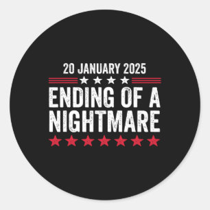 Grappige inauguratiedag einde van een enge nacht i ronde sticker