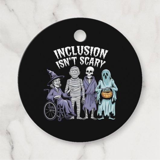 Grappige inclusie is geen enge leraar Halloween 20 Bedankjes Labels (Voorkant)